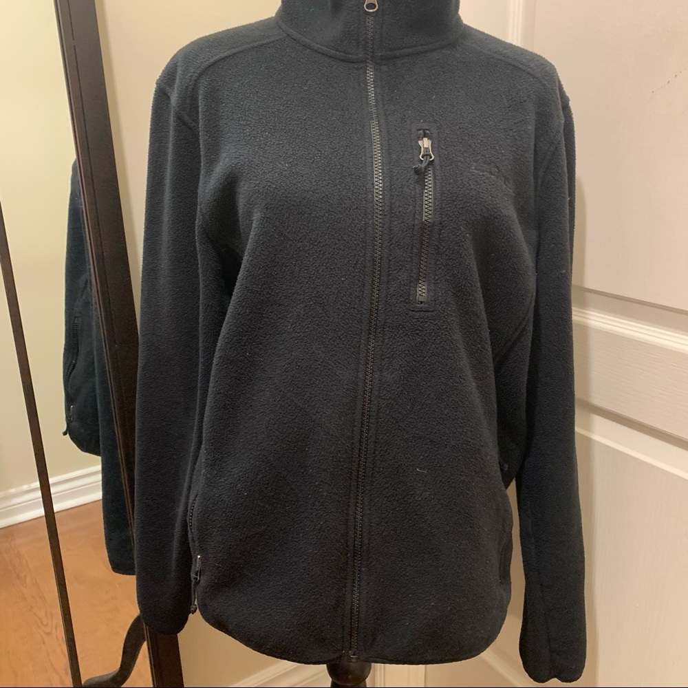 L.L. Bean mens fleece zip up [black, size large, vintage]